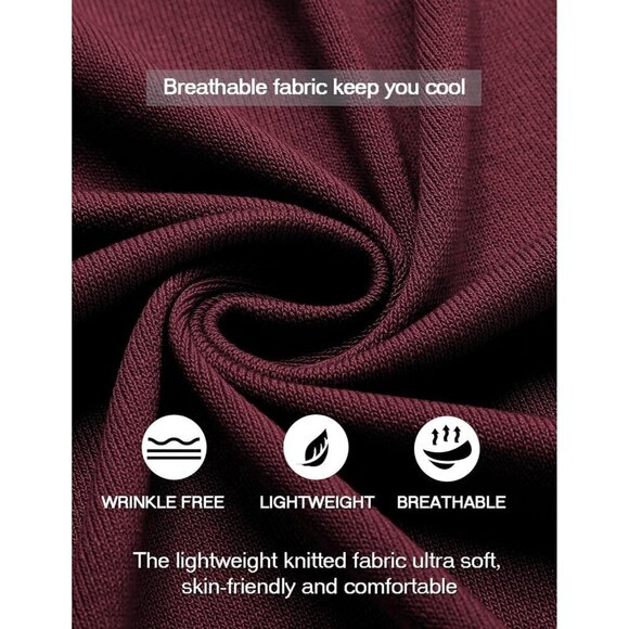 ❤️Men's Red Button Down Shirt Vintage Short Sleeve Shirts Casual Beach Tops - Picture 4 of 6